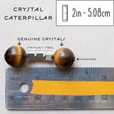 Crystal Caterpillar Stim Toy Measurement and Specs