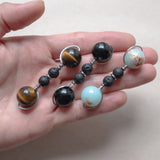 Tiger Eye Onyx Imperial Jasper Lava Stone Spinner Toy