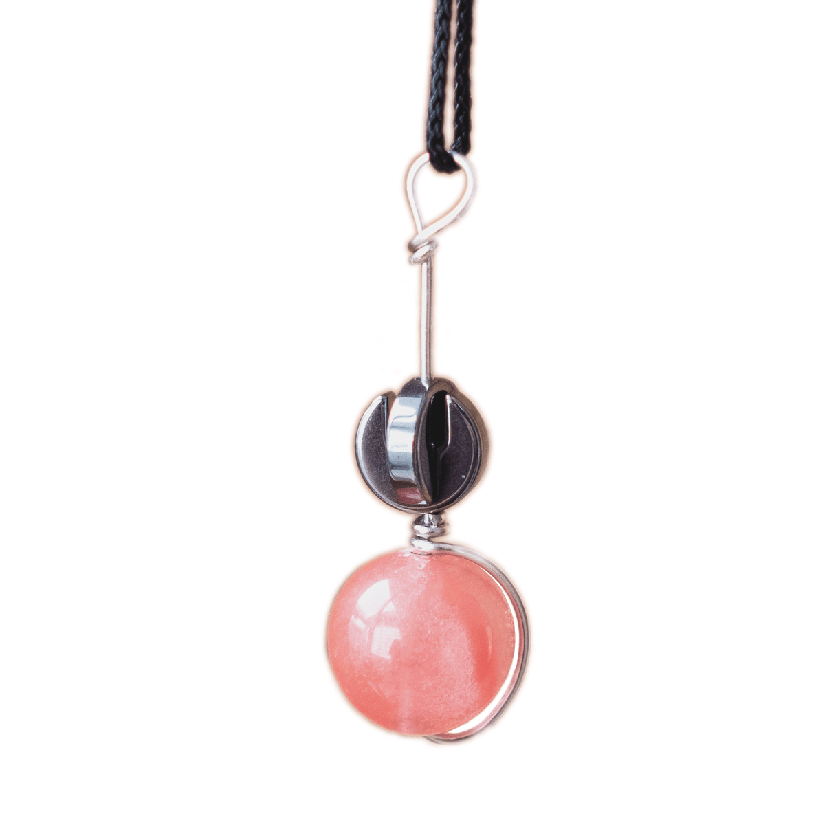 Tactile Necklace Gemstone Pendulum Necklace with Moving Parts