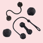 Black paracord and steel pack fidget toys and skill toys