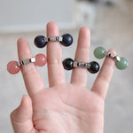 Cherry quartz blue sandstone onyx green aventurine Crystal Caterpillar