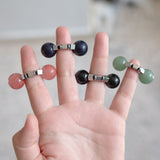 Cherry quartz blue sandstone onyx green aventurine Crystal Caterpillar