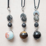 Imperial jasper tiger eye onyx lava stone diffuser tactile necklace