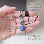 Tactile Necklace Plus | Crystal Fidget Jewelry Amulet