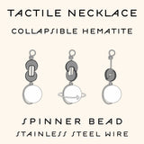 Bonsai and Cacti Apparel Tactile Necklace | Crystal Fidget Spinner Amulet