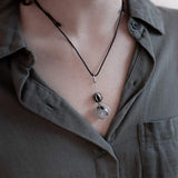 Bonsai and Cacti Apparel Tactile Necklace | Crystal Fidget Spinner Amulet