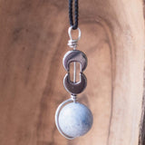 Bonsai and Cacti Apparel Blue Aventurine Tactile Necklace | Crystal Fidget Spinner Amulet