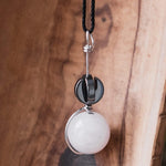 Bonsai and Cacti Apparel Rose quartz Tactile Necklace | Crystal Fidget Spinner Amulet