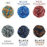 Bonsai and Cacti Toys Black w/ Orange Lines Boli | Steel Paracord Baoding Balls | Handmade Meditation Balls