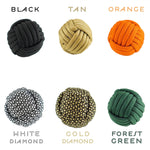 Bonsai and Cacti Toys Gold Diamond Boli | Steel Paracord Baoding Balls | Handmade Meditation Balls