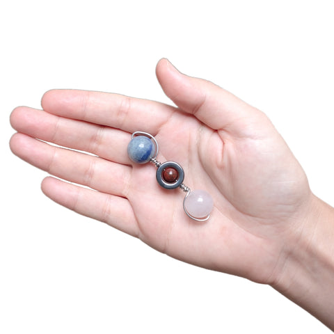 Hand Holding Gemstone Spinner Crystal Fidget Toy