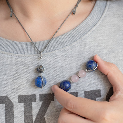 Lapis lazuli Necklace Crystal Roller Spinner Pack